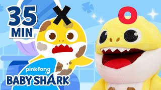 🛁 Baby Shark Takes a Bath! | +Compilation | Songs and Stories for Kids | Baby Shark Official