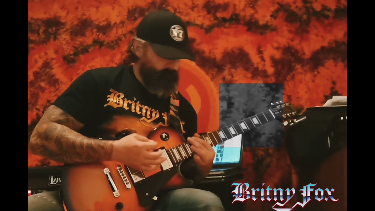 Britny Fox Louder _ Guitar Cover play through by Kieron K Berry of Bang Bang Firecracker