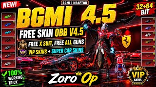 BGMI 4.5 FREE SKIN OBB FREE X SUIT FREE ALL GUNS VIP SKINS + SUPER CAR SKINS FREE | 32+64BIT screenshot 4