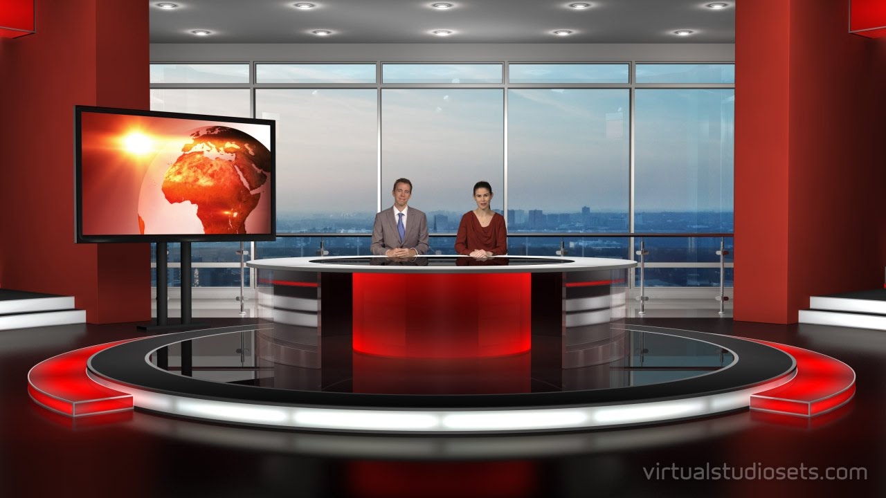 Free virtual set studio tv background