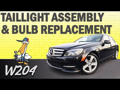 Mercedes-Benz W204 C-Class Taillight Bulbs and Assembly Replacement