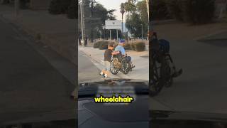 Little Boy Helped The Old Man On Wheelchair! ❤