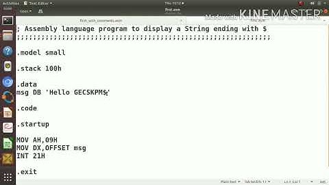 Display Message MASM Program