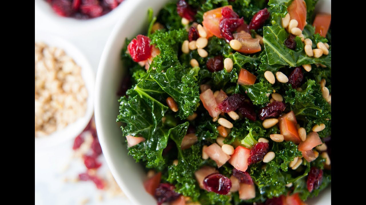 Raw Kale Salad Recipe - Marcel Cocit - Love At First Bite Episode 1 -  YouTube