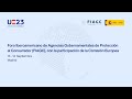 Palabras de bienvenida:  Gobierno de España, Comisión Europea y FIAGC.