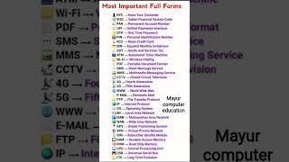 #computer#basiccourse #fullform#comment#like #subscribe#viralvideo#support #mayur#comeducation#trend