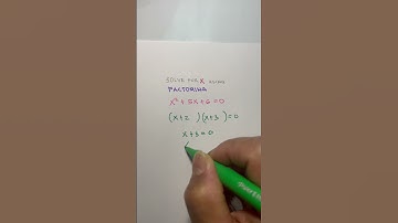 SOLVE for X USING FACTORING