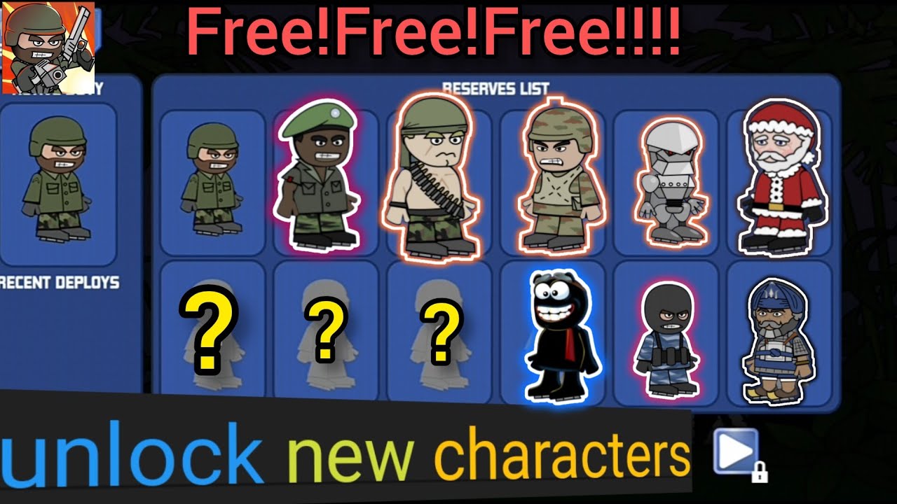 How to unlock new characters in mini militia classic || mini