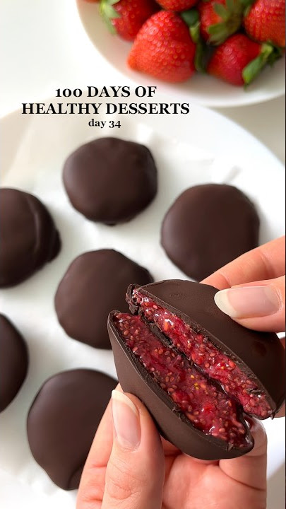 Healthy Dessert Idea: Chocolate Jam Bites😍 #healthydessert #recipe #chocolate #viralrecipe