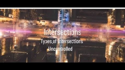 Intersections. Types of Intersections. Uncontrolled Intersections. Driver Education.