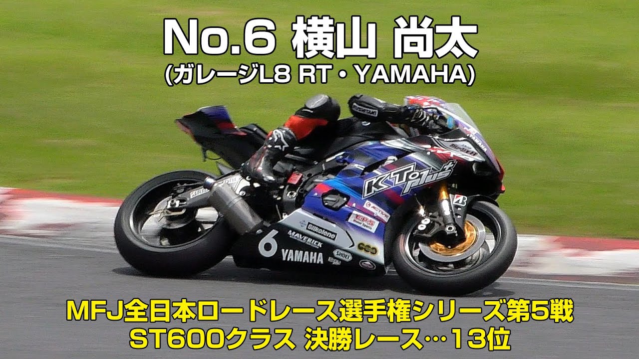 [2021MFJ-GP ST600クラス] No.6 横山尚太(ガレージL8 RT・YAMAHA) - 鈴鹿サーキット 2021年7月15～18日