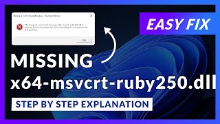 x64-msvcrt-ruby250.dll Error Windows 11 | 2x FIX | 2023