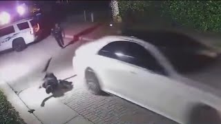Fleeing burglary suspect hits Sarasota police officer with car and takes off