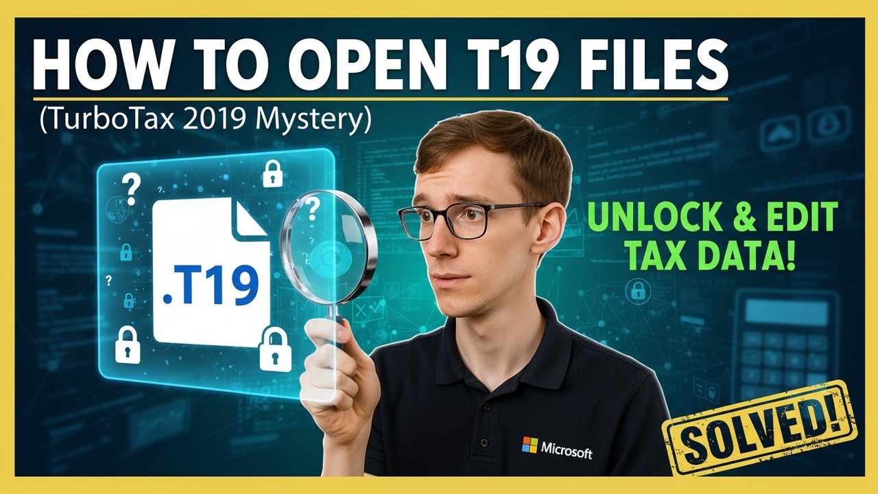 How to Open T19 Files (TurboTax 2019) - YouTube