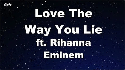 Karaoke♬ Love The Way You Lie ft. Rihanna - Eminem 【No Guide Melody】 Instrumental