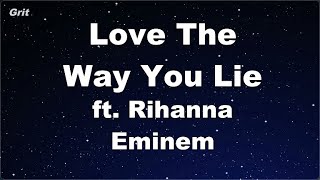 Karaoke♬ Love The Way You Lie ft. Rihanna - Eminem 【No Guide Melody】 Instrumental chords