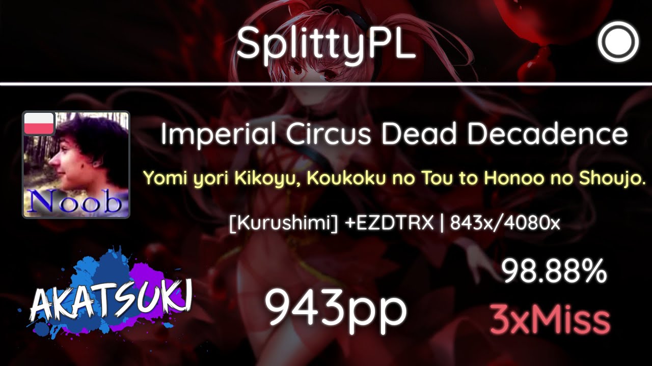 [11.77⭐] Relax | SplittyPL | ICDD - Yomi yori Kikoyu [Kurushimi] +EZDTRX 98.88% 943pp 3xMiss