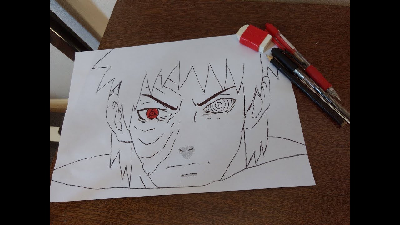 How To Draw Obito Uchiha Desenhando Obito Uchiha De Maneira Simples E Rápida