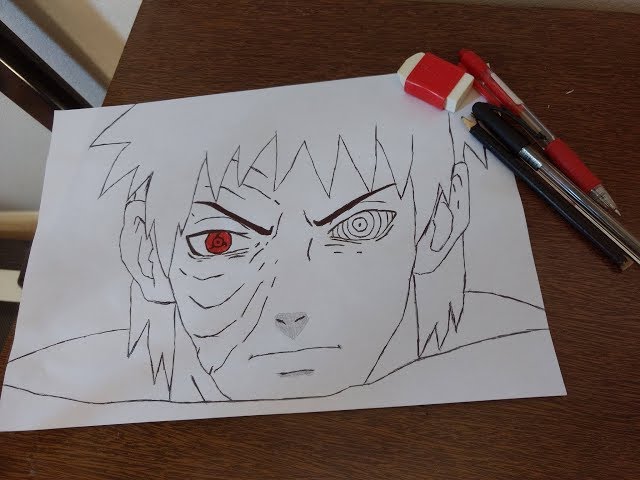 😲Salve esse post para você desenhar o Obito Criança ✏️Lapiseira no L