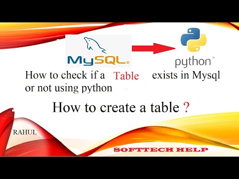 Create Mysql table using python | how to check table already exists or not | hindi