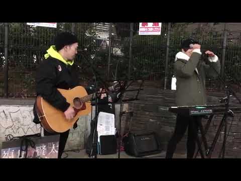 平岡優也&福田賢太 cover 『鱗 / 秦基博』新宿路上ライブ