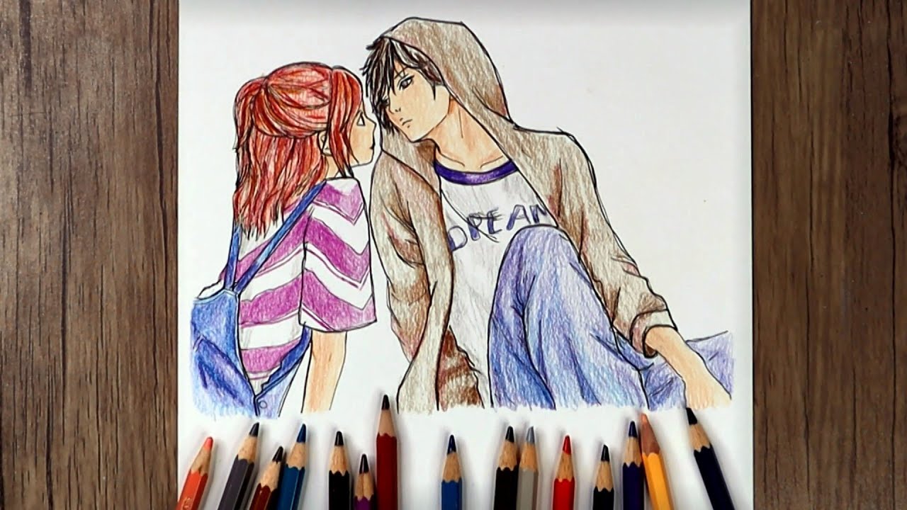 Anime couple drawing  by KHLov3r on DeviantArt