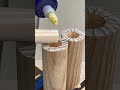 A secure way to join two round wooden pieces. #woodworking #diy #construction #asmr #satisfying