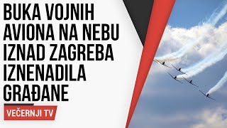 Buka vojnih aviona na nebu iznad Zagreba iznenadila građane: 'Pomislila sam da se nešto dogodilo'