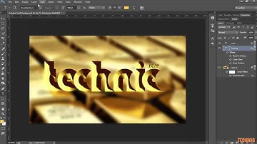 Create Golden Text Design Using layer Effects in Photoshop