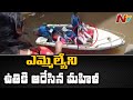 Women angry on Uppal MLA Subhash Reddy for not sending to safer place
