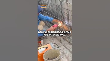 Welding Formwork & Rebar for Basement Wall #engineering #EngineerThong #shortvideo