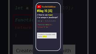 How to use array map method in JavaScript. #map #javascripttutorials #javascript  #shorts
