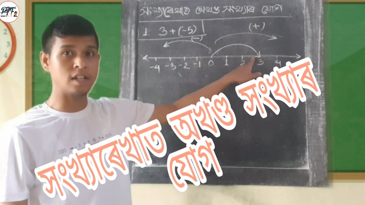 সংখ্যাৰেখাত অখণ্ড সংখ্যাৰ যোগ Addition of Integer on number line - YouTube