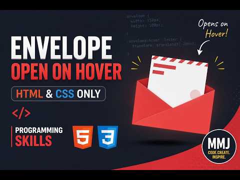 HTML & CSS Envelope Animation | Open on Hover (No JavaScript) ✉️