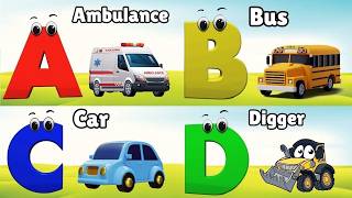 ABC Song Phonics, Transportation Song, ABC Song, Alphabet Educational Song A to Z for kids