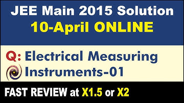 JEE Main 2015 Physics Solutions | Electrical Measuring Instruments-01