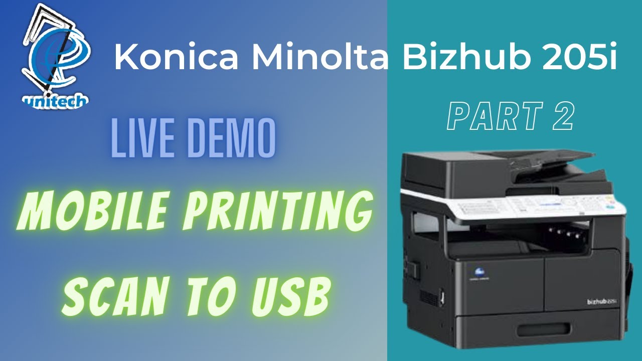 Konica Minolta 205i/225i mobile printing&Scan toUSB. #konicaminolta # ...