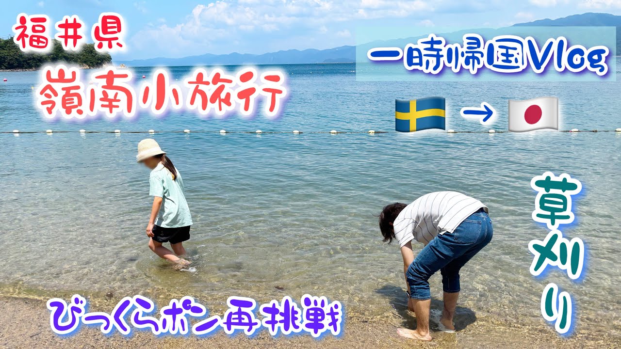 【一時帰国Vlog🇸🇪→🇯🇵】草刈りと福井県嶺南小旅行【その8】