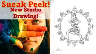 Sneak Peek A New Coloring Page! Mandala Salsa Dancer