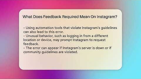 What Does Feedback Required Mean On Instagram? - Everyday-Networking