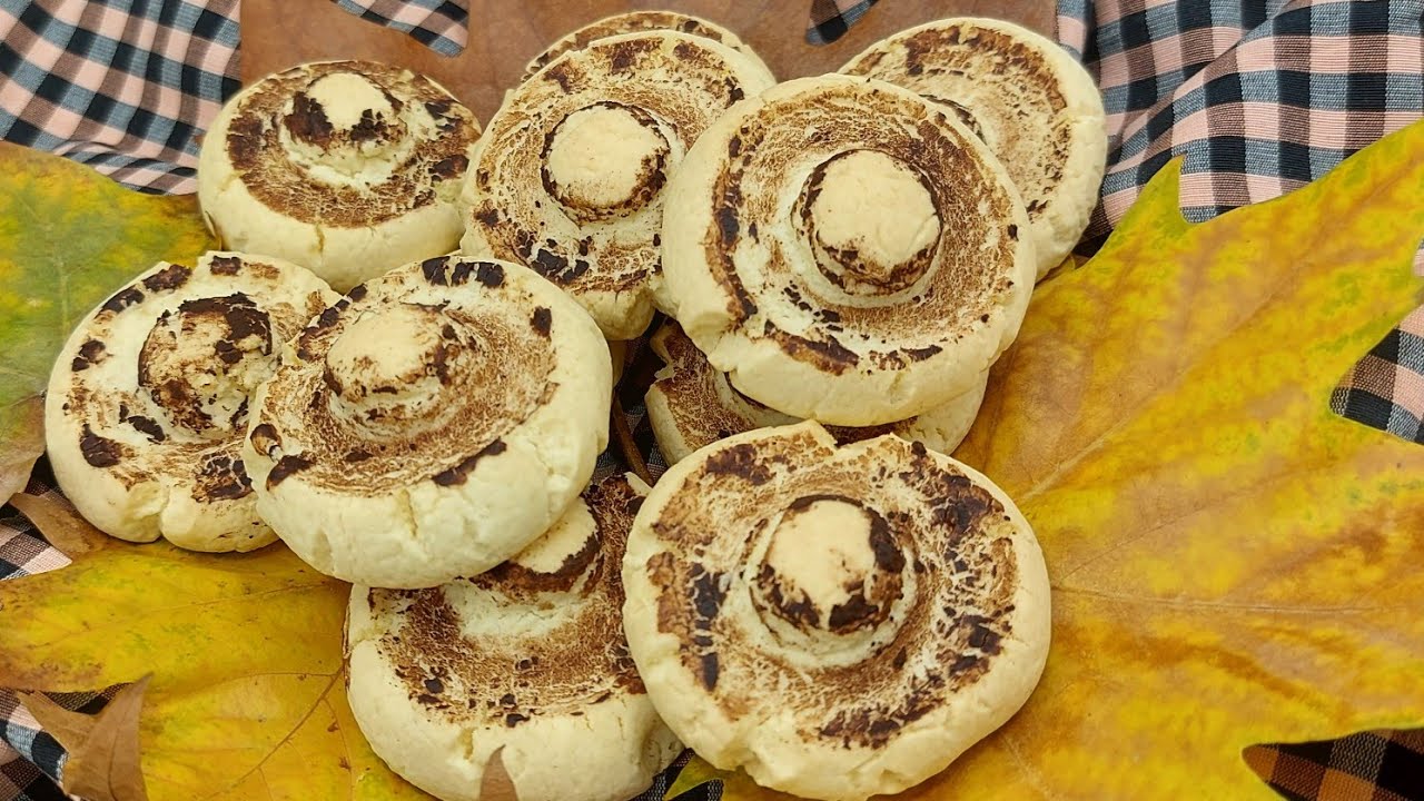 GALLETAS DE MANTEQUILLA DE OTOÑO (Con forma de champiñón)