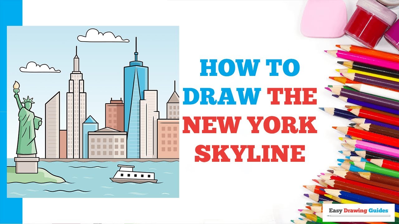 How to Draw the New York Skyline in a Few Easy Steps Drawing Tutorial