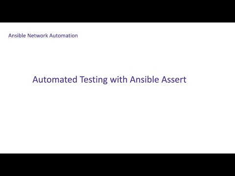 6 Automated Testing with Ansible Assert