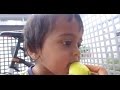 2 year old Adi eating lemon like a Pro
