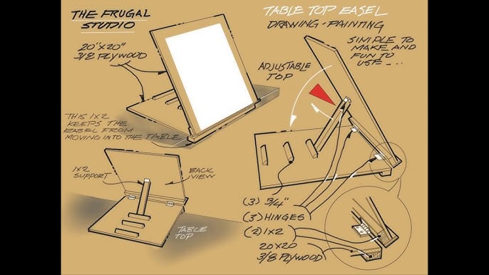 How To Build A Table Top Easel That Folds Up!! 