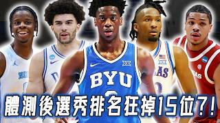 體測後預期排名完全改變,數值比Flagg還恐怖的A.J. Dybantsa是否已鎖定狀元?小Boozer天賦比預想更誇張,NCAA冠軍中鋒測出歷史第二摸高,湖人有意外之喜?!|NBA TOP|野生球探