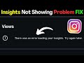 Instagram Insights Not Showing Fix | Error While Loading Insights | Instagram Analytics Not Working