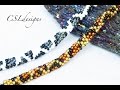 Leopard print beaded kumihimo bracelet