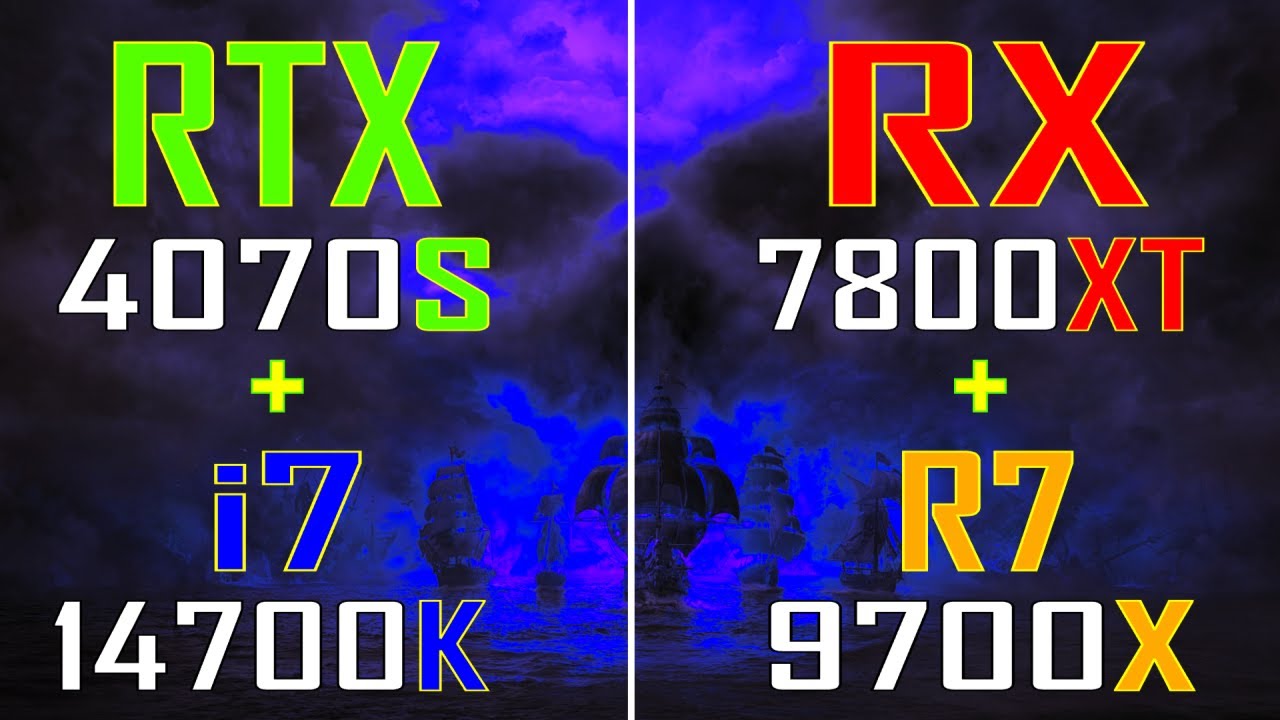 RTX 4070 SUPER vs INTEL i7 14700K vs RX 7800XT + RYZEN 7 9700X