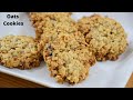 Oats Cookies | Crispy Oatmeal Cookies | Manjaris Recipe